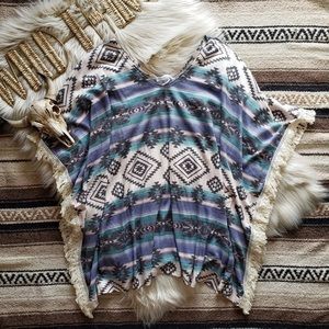 Tilly’s | Aztec Fringed Poncho